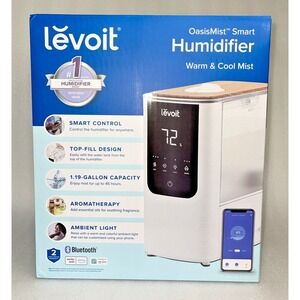 Levoit OasisMist Smart Control Humidifier White Ultrasonic 1.19 gallon 430 sq ft